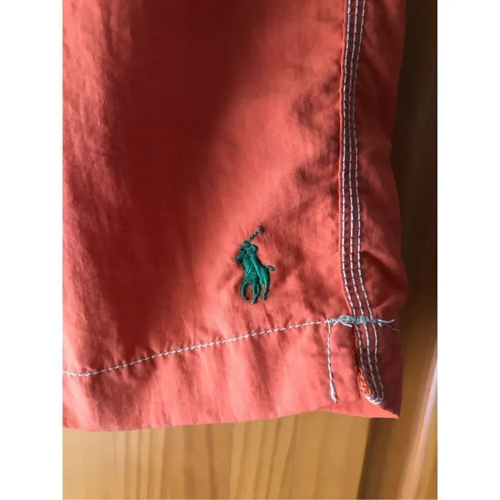 Polo Ralph Lauren Board Shorts Mens Orange Swim Trucks Cargo SZ L